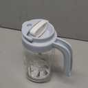 Papablic Glass Breastmilk Pitcher, Formula Mixing Pitcher with Mixing Handle Lid, Wide Mouth Mason Jar Mixer with Flip Locking Spout, Easy to Clean, BPA Free, Blue