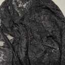 Allegra K Women's Elegant Crop Cardigan Sheer Floral Lace Bolero Shrug Top (Medium)