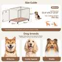 36 Inch Diamond Mesh Dog Crate for Medium Dogs, Durable Metal Dog Kennel Indoor with Lockable Wheels, Double Secure Latch Dog Cage with Removable Tray, Easy to Assemble, 100Lb Capacity, Beige