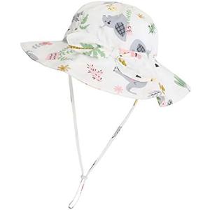 Baby Girl Sun Hat Infant Summer Beach Hats with UPF 50+ Toddler with Wide Brim Strap Outdoor Bucket Hat