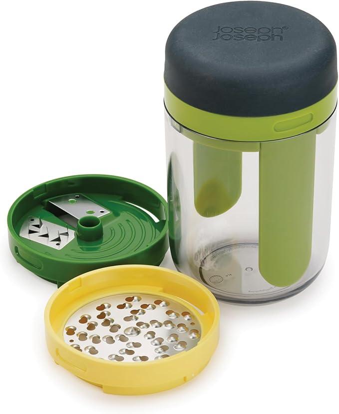 Joseph Joseph Spiro Hand Held Vegetable Slicer Spiralizer, Spaghetti Zoodle Zucchini Noodle Food Maker, Dishwasher Safe - Green