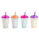Manna 12oz Kids Color Changing Reusable Cup Set - 6 Cups - Tween