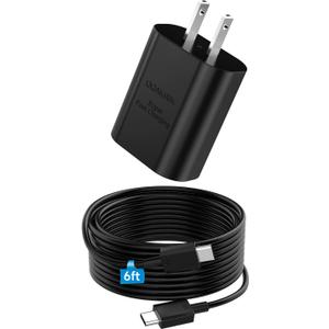 25W Super Fast Charger,Type C Wall Charger with 6.7ft Long Cord Compatible with Samsung Galaxy S23 Ultra/S23/S23+/S22/S22 Ultra/S22+/S21 Ultra/S20 Ultra/Note 20/Fold 3/Flip 3/Note 10/S10/S9/S8