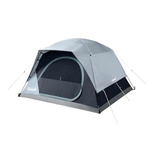 Coleman Skydome Tent with LED Lights, Weatherproof 4-Person Tent with Overhead Lighting Sets Up in 5 Mins, Made of PFAS-Free Materials