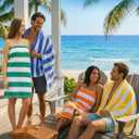 Utopia Towels Pack of 4 Cabana Beach Towels, Oversized 30 x 60 Inches Cotton Beach Towel Set, Smooth Ring Spun Texture for Pool and Swim Days, Modern Striped Design Bath Towels