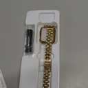 QUNDAXI Slim Watch Band Compatible with Apple Watch 41mm 45mm 42mm 44mm 40mm 38mm Metal Stainless Steel Watchband Suitable for iWatch 11/10/9/8/7/6/5/4/3/2/1/SE Series Women Luxury Strap (Gold)