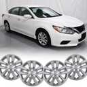 16 Hubcaps, Fit for 2013-2018 Nissan Altima Sedan, Set of 4 Chrome Finish Wheel Rim Covers, Durable PP Material, Easy Snap-On Installation, 16 Inch Chrome Finish 4-Pack