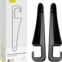 Shorter Car Seat Side Gap Filler Black Set of 2 Pack Between Car Seat Catcher Blacker Between Seat Central Console Organizer Seats Crack Gap Filler Car Seat Gap Plug with Storage Slot Seat Belt Hole