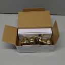 Moquin Gold Passage Door Knob Without Lock or Key, Non-Locking Interior Flat Ball Door Knob for Hallway or Closet, Polished Brass
