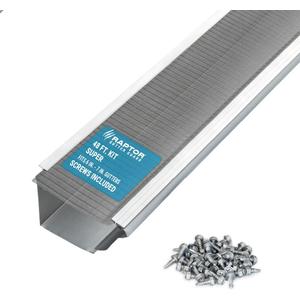 RAPTOR GUTTER GUARD 48 FT. (Nominal) Contractor Grade Stainless Steel Micro-Mesh Gutter Guard Kit with Screws Included. Fits 6 in. & 7 in. Gutters. DIY-Friendly. (7.187 in. x 47.625 in.)