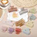 SMKSL 12 Pcs Hair Clips for Women 3 Styles Small Medium Large Claw Clips for Thin Thick Curly Hair, Strong Hold Hair Claw Clips, Stylish Plastic Hair Accessories Ideal Gifts for Women (Ice Cream)