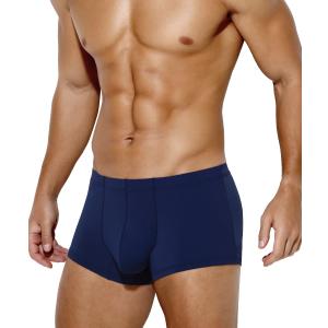 Arjen Kroos Men's Sexy Silky Trunks Underwear Boxer Briefs 1 Pack (Medium, A6-dark Blue-ak7010)