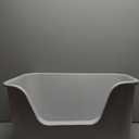 Extra Large Litter Box with High Sides 25.27" Lx17.83 Wx13.11 H,Anti-Splashing,Tool-Free Assembly,Multi Kitty Cat Litter Box,Jumbo (Grey)