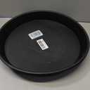 2 Pack of 16 17 inch Plant Saucer (15 inch Base), 2.3" Depth, Plant Trays for Pots, Plastic Plant Saucers for Indoors, Bird Bath Bowls, Flower Pot Drip Trays for Planter (17", Black)
