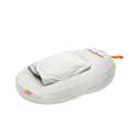 Boon Puff+ Inflatable Baby Bather - Infant Bathtub Includes Microfleece Cover, Swaddle Wings, and Storage Bag  Inflatable Baby Bathtub for Newborns and Infants (Grey)