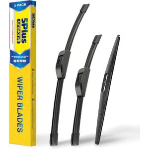 5 PLUS Windshield Wipers Replacement For 2009-2020 Honda Fit Windshield Wipers, Original Equipment Automotive Replacement Windshield Wiper Blades 28"+14"+14"(3 Wipers)