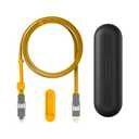 Rolling Square InCharge XL 200cm - USB C Charger Cable, Lightning Cable for Smartphone, Universal Cable Charger 6 in 1, USB Plug, Yellow, 100W