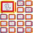 Tinlade 24 Pack Mini Magnetic Drawing Board for Kids, Small Erasable Drawing Pad, Toddler Writing Tablet, Birthday Party Favor, Classroom Prize, Goodie Bag Stuffers for Boy Girl (Classic Color,Cute)