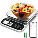 Yoncon Smart Food Scale Digital Weight Grams and Oz, 3kg/0.1g Kitchen Scale for Weight Loss, Cooking, Baking, Super Accurate, Easy to Clean and Store, Tare Function (Batteries Included)