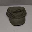 VOBOOM Washed Cotton Military Cadet Army Caps Unique Design Vintage Flat Top Hat (One Size)