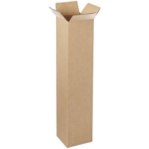 BOX USA Shipping Boxes Tall 4"L x 4"W x 20"H 25-Pack - Corrugated Cardboard Box for Moving, Mailing, Packing, Packaging and Storage