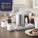 Elite Gourmet EC008 Classic Stovetop Coffee Percolator, Glass Clear Brew Progress Knob, Cool-Touch Handle, Cordless Serve, 8-Cup, Stainless Steel
