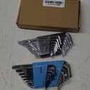 LOZAGU 36-Piece Hex Key Allen Wrench Set with Ball End - SAE/Metric Sizes and 2 Storage Cases (Blue/Black)