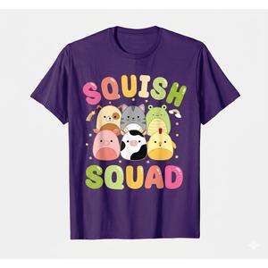 Squish Squad Girls Kids Toddlers Cute Birthday TShirt, M 
