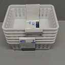 Basic Square Mini Bin Storage Trays - White - 6pk by Mainstay