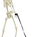 5.4FT Halloween Skeleton Life Size Human Adult Skeletons with Skeleton Dog Halloween Decorations for Indoor Outdoor Garden Lawn,Haunted House Props, Spooky Scene Party Decor, Set AA