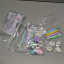 25 Pcs Nurse Pen Set Nurse Badge Accessories Mini Retractable Ball Pens Highlighter Badge Clip LED Keychain Folding Scissors (Pastel Color)