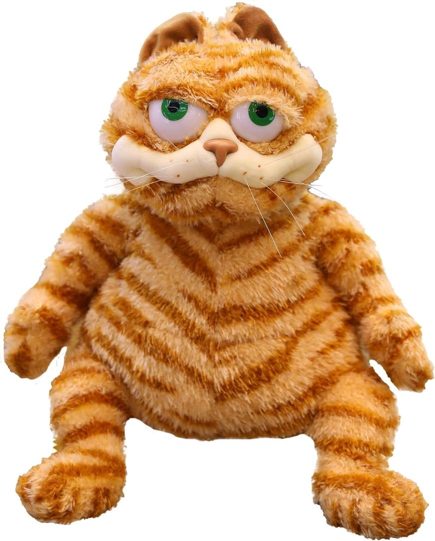 Fat Orange Plush Cat Toy - Soft Stuffed Animal for Kids - Ideal Christmas & Birthday Present - 11.8/17.7 Inches
