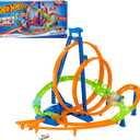 Hot Wheels Action Epic Crash Dash Track Playset & 1:64 Scale Toy Car, Medium