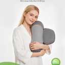 3-in-1 Neck Massager for Pain Relief Deep Tissue with Heat, Portable Memory Foam Cervical Massager Pillow with Traction for Neck Hump Comfort & Shoulder Relaxation at Home/Office/Travel (Corded)