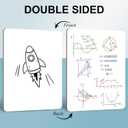 2 x Small White Board Dry Erase 6 Pack Classroom Pack,9"x12"Double Sided Personal Mini Whiteboard for Students School,Portable White Boards Lapboards Including Dry Erase Erasers and Markers