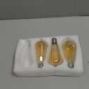 Decoaui E26 ST64 Vintage Edison Light Bulbs, Smoky Grey Coated Glass, Dimmable, 4W(20W Equivalent) 150 Lumens, 2700K Soft White, Spiral Filaments Design, Antique Style, 25000 Hrs, 3-Pack