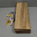 WOPITUES Wood Floating Shelves Set of 6, Shelves for Wall Decor, Farmhouse Shelf for Bedroom, Bathroom Storage Shelves, Book Shelves for Living Room - Rustic Brown (16.5 Inch)