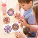 Benvo 8 Pcs Diamond Painting Coasters Kit Mandala Cup Coasters DIY Diamond Art Kits with Diamond Painting Pens, Holders, Cork Base for Beginners Adults and Kids Art Craft Supplies Gift (Mandala A)