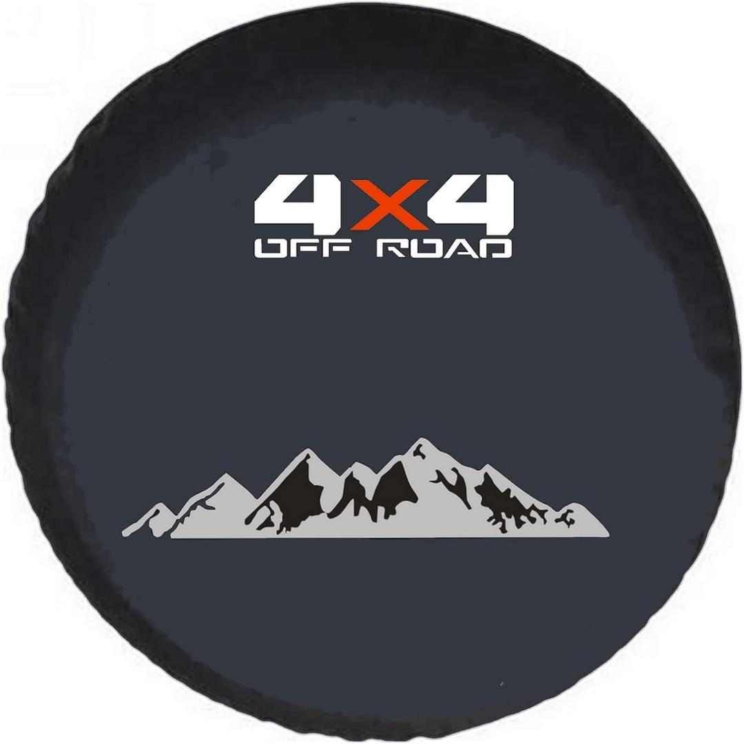 for Jeep Wrangler, Ford Bronco, Land Rover, Hummer H3/5.3L, Toyota SUVs Spare Tire Cover, Spare Wheel Cover, Tire Cover Protector (XL, 265/75R16, 275/75R17, 33x12.50R15LT)