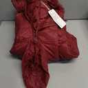 Valennia Women's Short Down Coat Packable Puffer Jacket With Hooded Winter Ultra Light Outerwear, Wine Red M