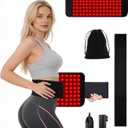 Red Light Therapy Belt Infrared Light Therapy for Body Wearable Wrap with 3-in-1 LED Bead with Timer Remote Control 660nm&850nm for Pain Relief Wearable for Muscle Repair Gift (17.7''*8.3'')