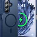 NO.1 Magnetic for Samsung Galaxy Z Fold 7 Case Compatible with MagSafe [Military Grade Drop Tested][Translucent Matte][Anti-Fingerprint] Soft Silicone Bumper for Samsung Fold 7 Case Slim,Blue