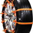 20pack Snow Tire Chains Reusable Anti-Skid Car Winter Wheels Chain Universal Cable Tire Belts, Orange Non-Slip Zip Tie Tires Chain Emergency for Auto Pickup Trucks Suv