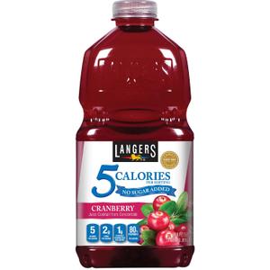 Langers 5 Juice Cocktail, Cranberry, 64 Fl Oz (Pack of 8) (EXP 08/07/27)