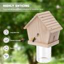 GRTRE 2 Pack Wood Carpenter Bee Trap for Outside - Best Bee Trap - Wood Boring Bee Trap- Nature Chalet Style Carpenter Bee Traps Outdoor Hanging - Insect Traps Removes Carpenter bee