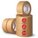Brown Kraft Paper Packing Tape 6-Pack 2in x 44 yd  Strong Adhesive, Hand-Tearable, Writable Shipping Tape for Boxes  Ideal for Packing, Moving, Storage, Mailing, and Shipping