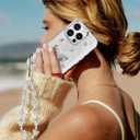 Toycamp for iPhone 16 Pro Case - for Women Girls Cute Girly Kawaii 3D Butterfly Flowers Floral Design with Charm Butterflies Wrist Chain Phone Cover Aesthetic Unique Cases for iPhone 16 Pro 6.3 Inch