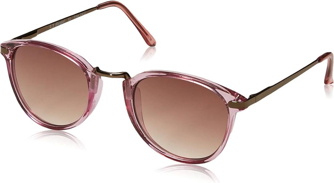 A.J. Morgan Castro Round Sunglasses (Crystal Light Pink)