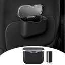 HOLDCY Car Trash Can, Waterproof Multi‑Functional Auto Trash Bin for Door/Console/Seat Back, Universal Vehicle Garbage Can for Car/Truck/SUV Drivers (Black)