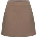 Timormode Mini Skirts for Women High Waisted Corduroy A Line Skirt 2026 Basic Casual Spring Pencil Skirts TMS8012 Brown M